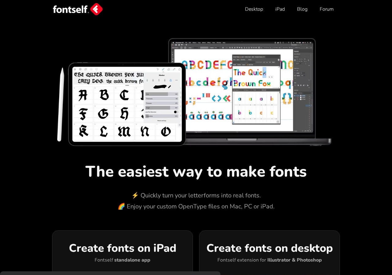 Fontself preview