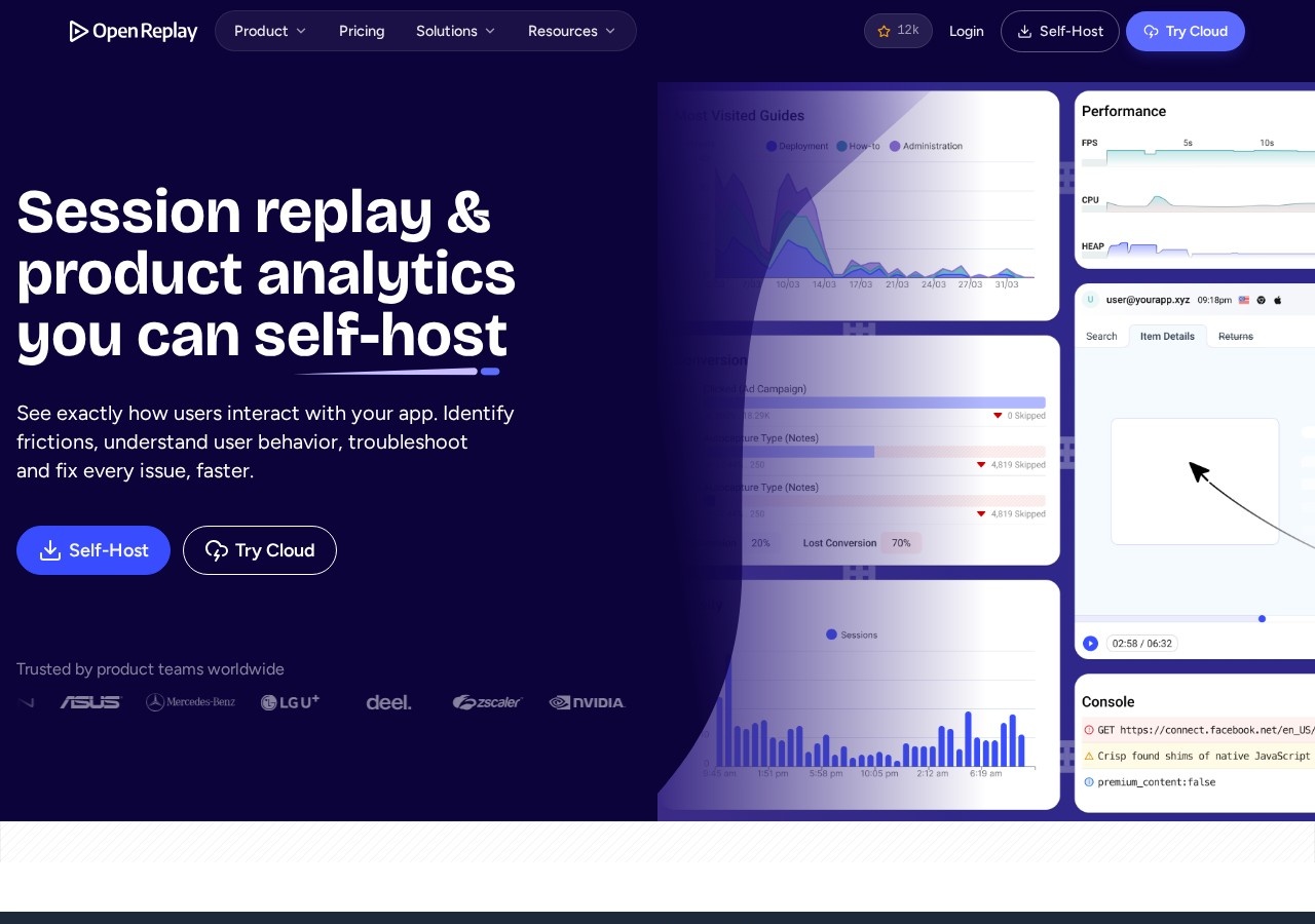 OpenReplay preview