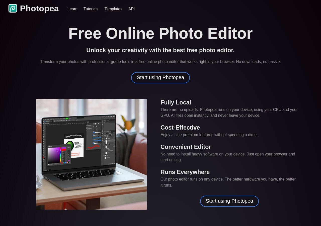 Photopea preview