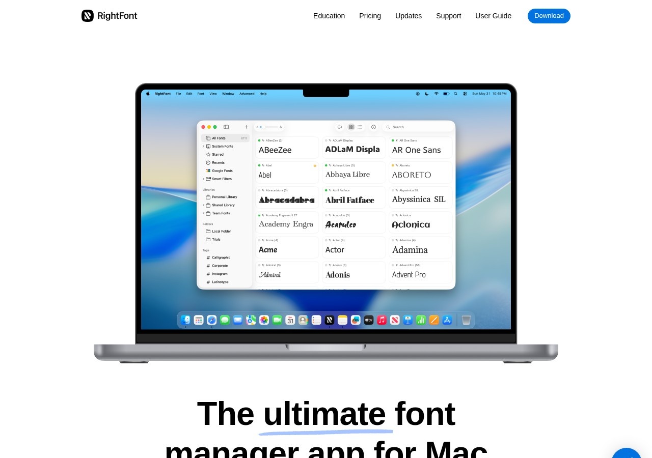RightFont preview