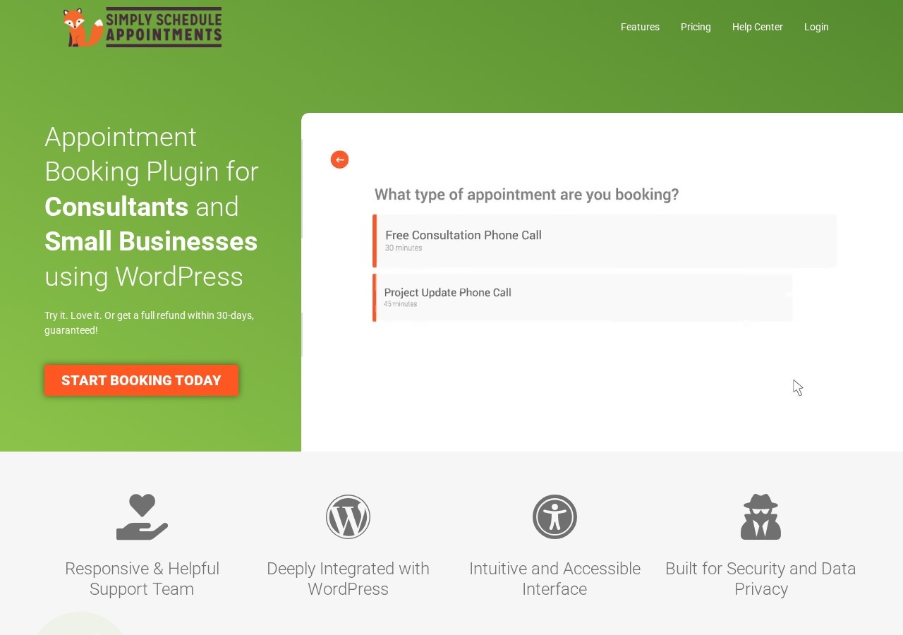 Simply Schedule Appointments preview