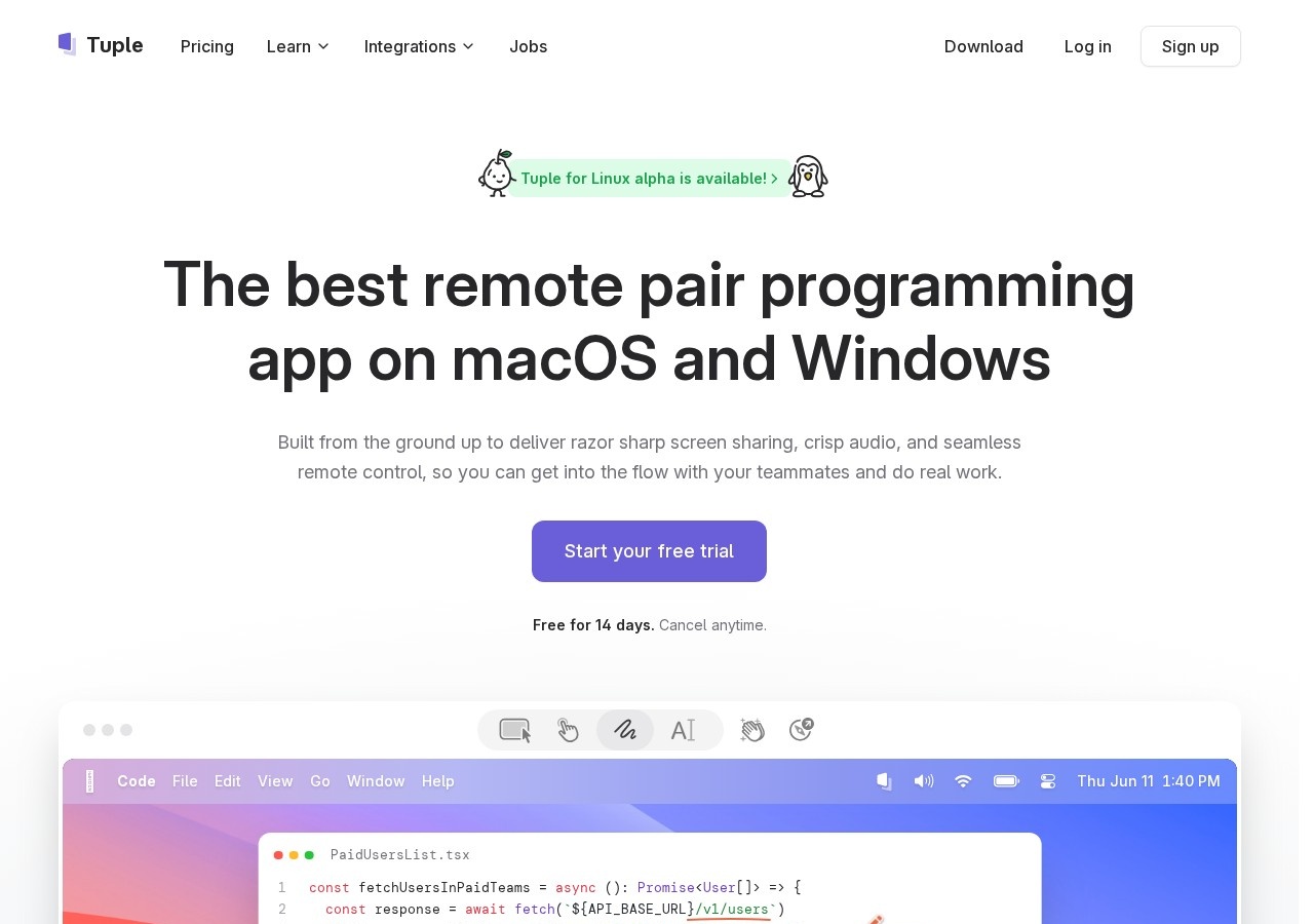 Tuple preview